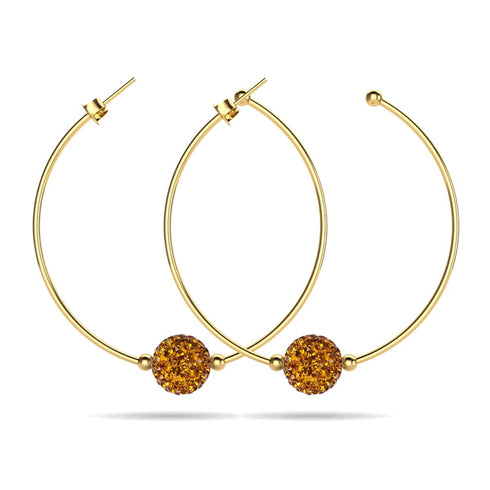 Bernsteinkristall | Gold | Kikiballa Creolen